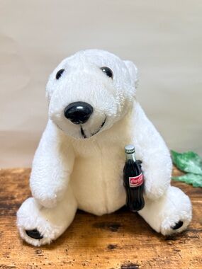 3/$30 | Coca-Cola | Vintage 1993 8" Polar Bear Plush Holding Coke Bottle